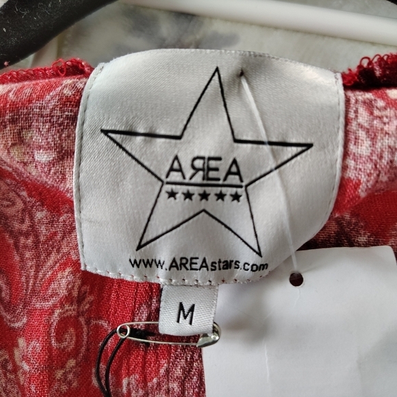 Area Stars His Mix Print Long Sleeve Dress M - Picture 10 of 15